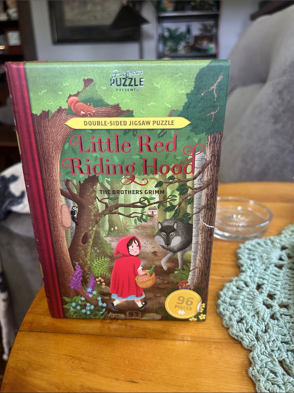 The Brothers Grimm Little Red Riding Hood Double-Sided Jigsaw Puzzle - Red
